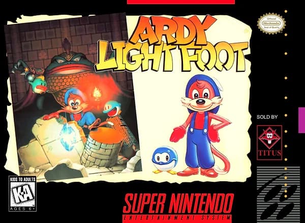 Ardy Lightfoot Super Nintendo Box Art