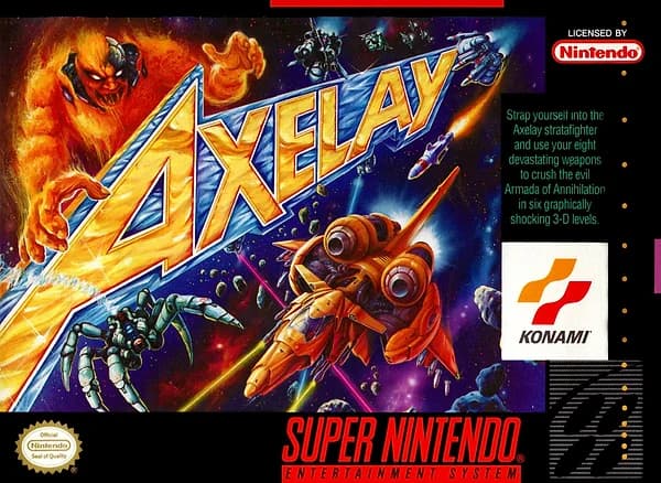 Axelay Super Nintendo Box Art