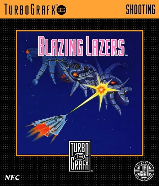 Blazing Lazers TurboGrafx-16 Box Art