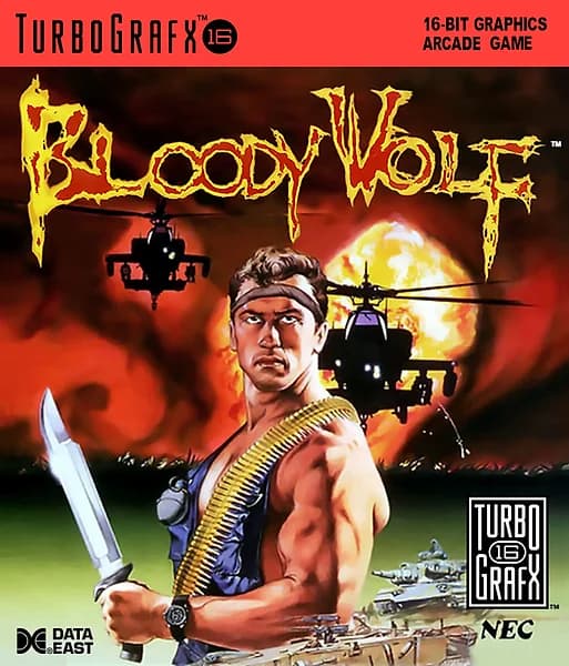 Bloody Wolf TurboGrafx-16 Box Art