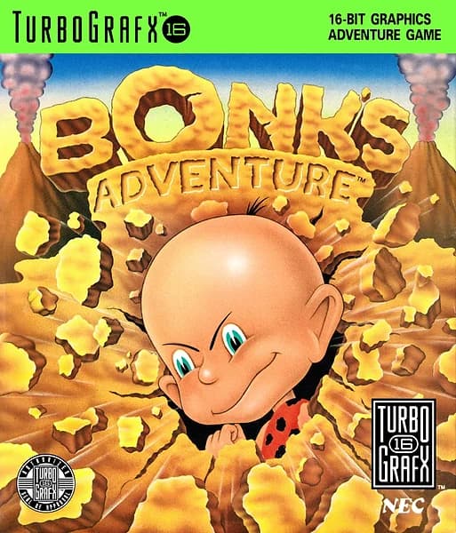 Bonk's Adventure TurboGrafx-16 Box Art