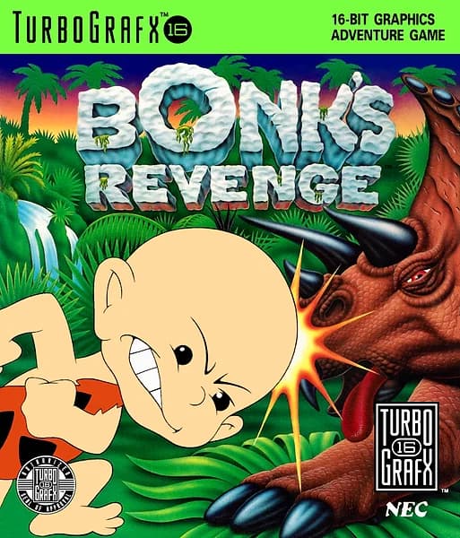 Bonk's Revenge TurboGrafx-16 Box Art