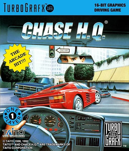 Chase H.Q. TurboGrafx-16 Box Art