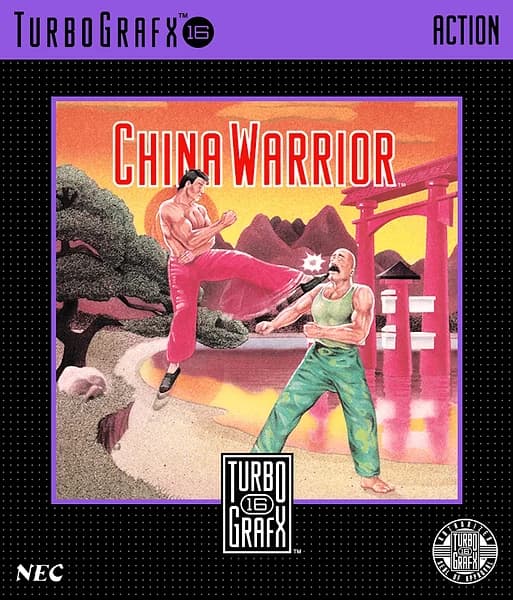 China Warrior TurboGrafx-16 Box Art