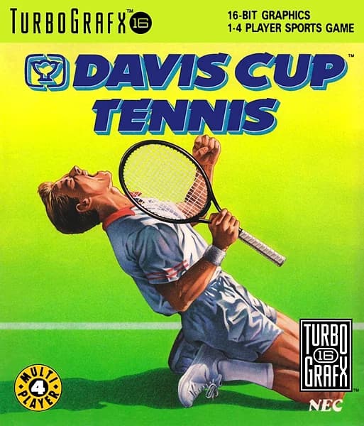 Davis Cup Tennis TurboGrafx-16 Box Art