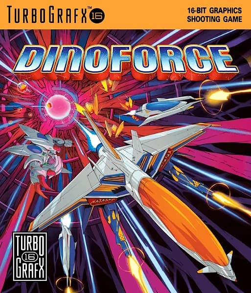 DinoForce TurboGrafx-16 Box Art