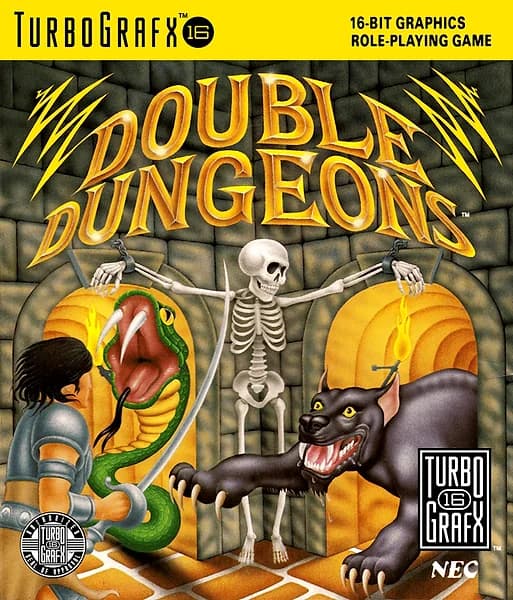 Double Dungeons TurboGrafx-16 Box Art
