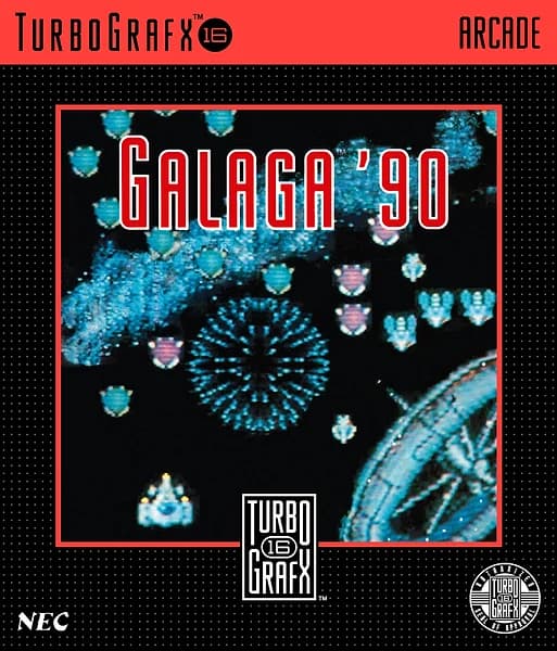 Galaga '90 TurboGrafx-16 Box Art