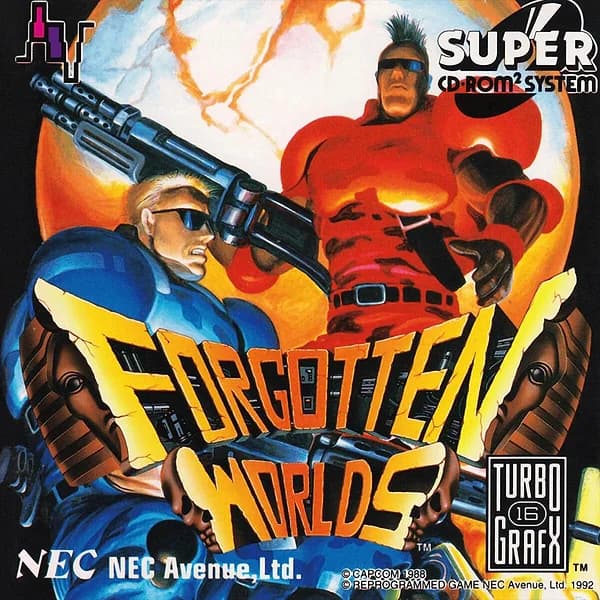 Forgotten Worlds TurboGrafx CD Box Art