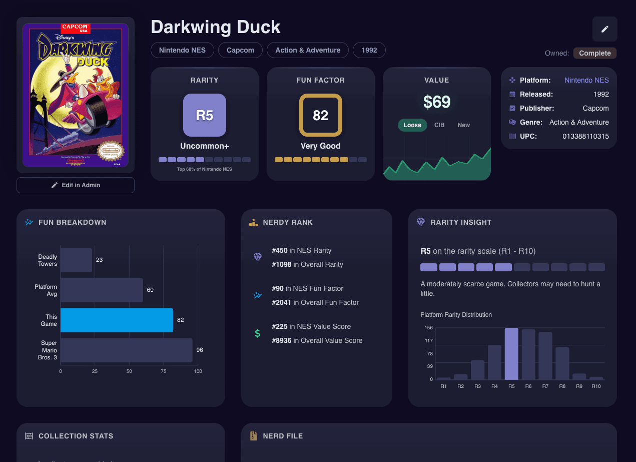 Game Dashboard
